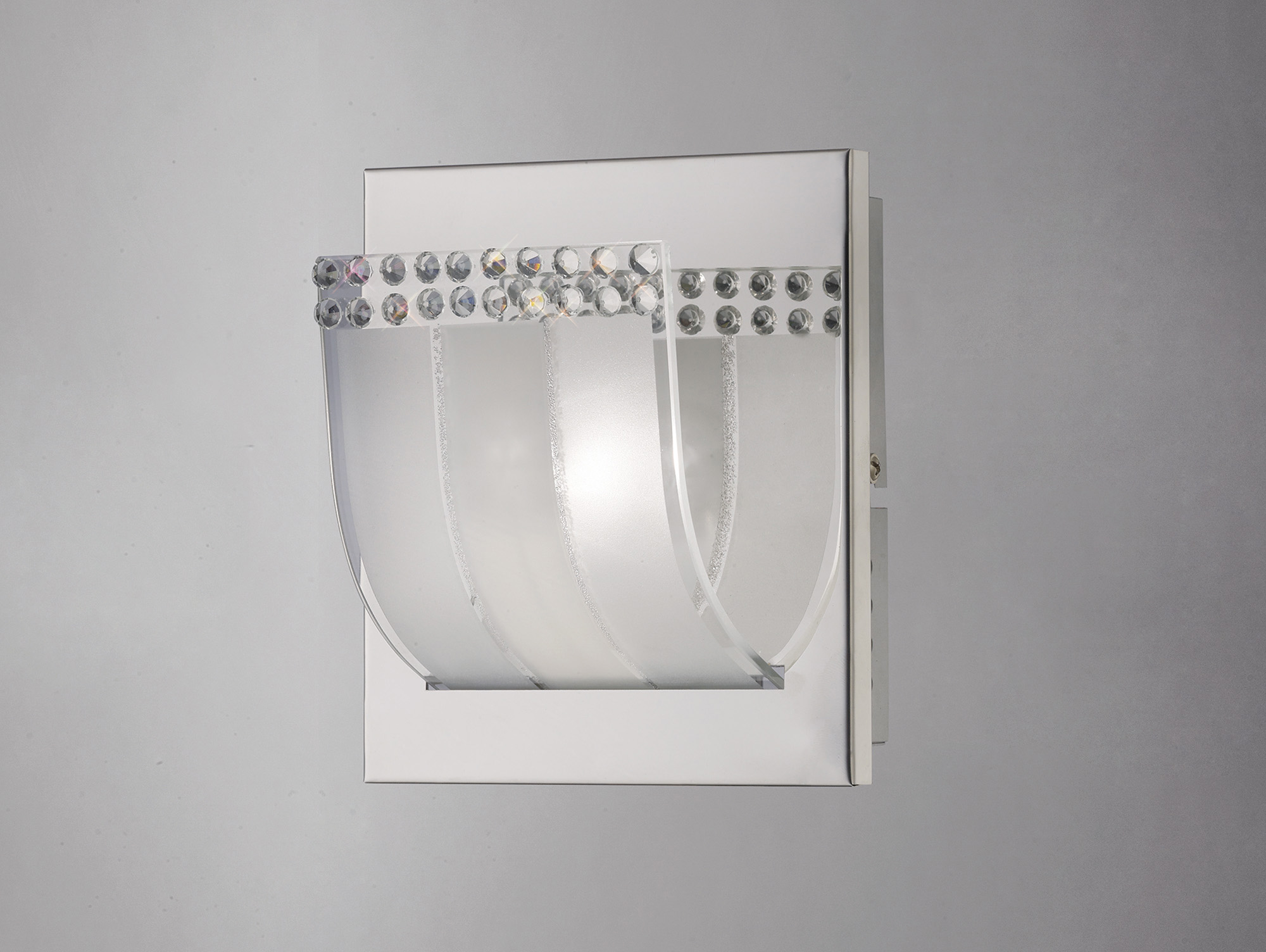 Charis Crystal Wall Lights Diyas Flush Crystal Wall Lights